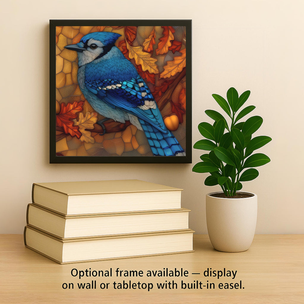 Blue Jay Wall Art Ceramic Tile Nature Art Gift Cobalt Blue Decor Songbird Home Art Blue Jay Lover Gift Tile