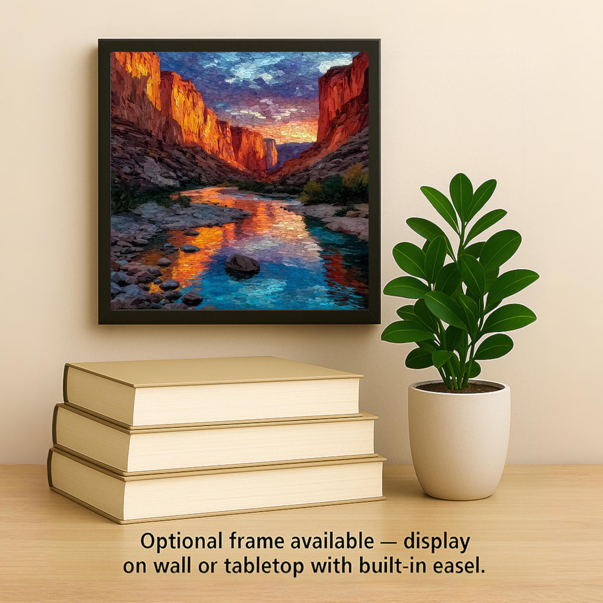 Moab Wall Art Ceramic Tile Stained Glass Style Utah Gift Red Rock Canyon Decor Southwest Place Identity