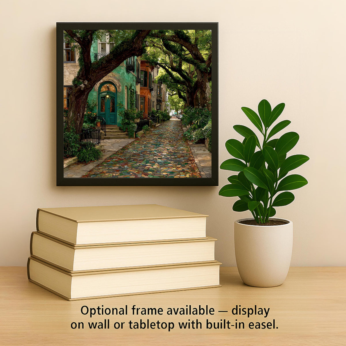 Savannah Georgia Wall Art Ceramic Tile Stained Glass Style Gift Historic Square Decor Place Identity