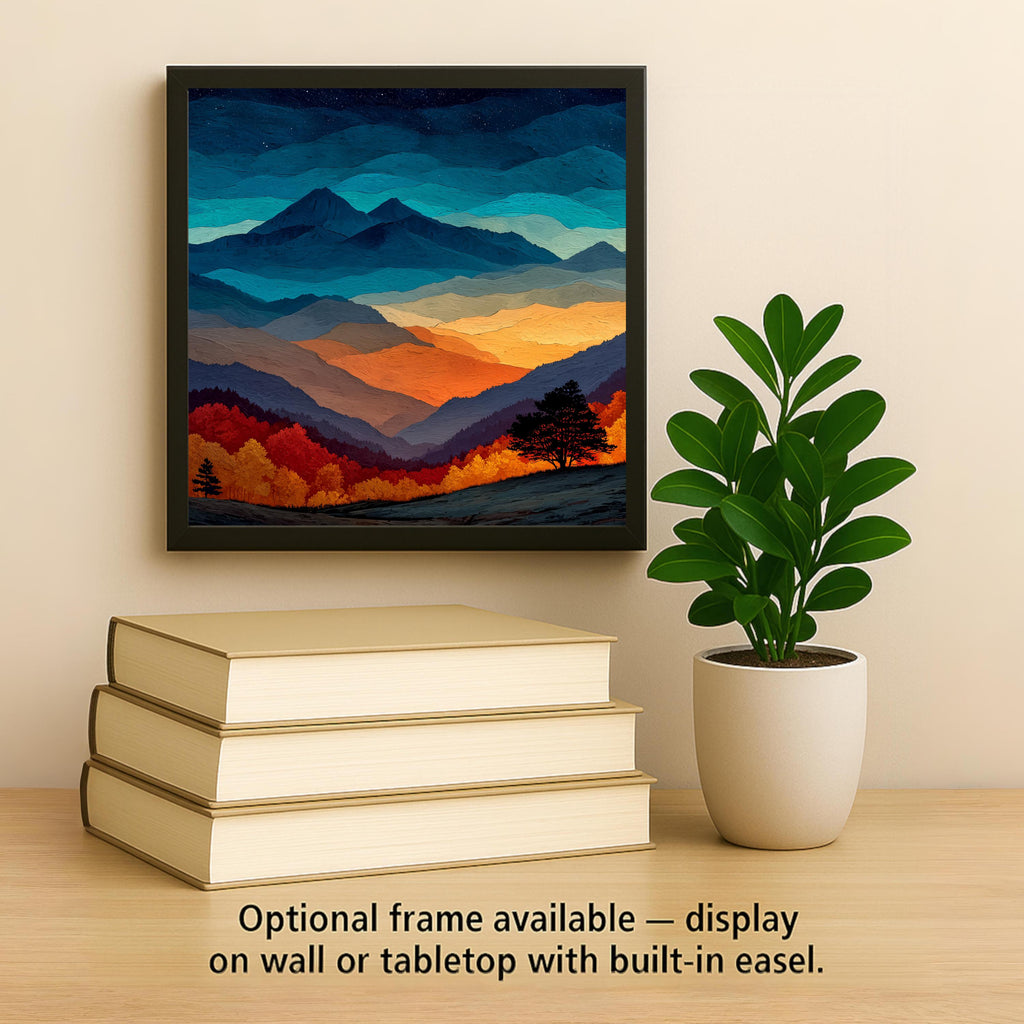 Great Smoky Mountains Wall Art Ceramic Tile Tennessee Gift National Park Decor Blue Ridge Nature Art Southern Home Gift