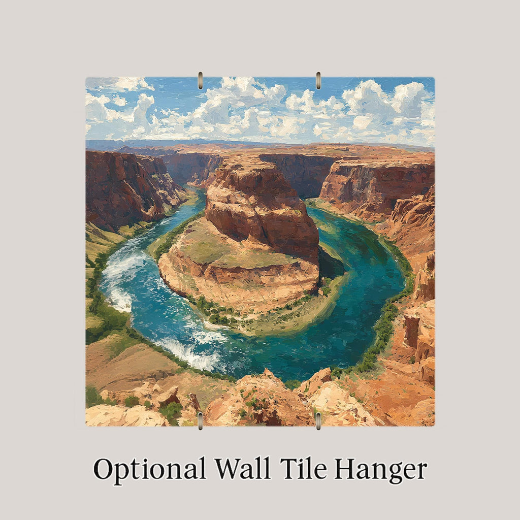 Horseshoe Bend Wall Art Ceramic Tile Arizona Gift Southwest Decor Colorado River Art Place Identity Nature Gift Canyon Art