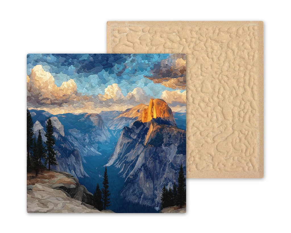 Glacier Point Wall Art Ceramic Tile Yosemite Gift California Decor Half Dome View National Park Art Nature Gift Panorama