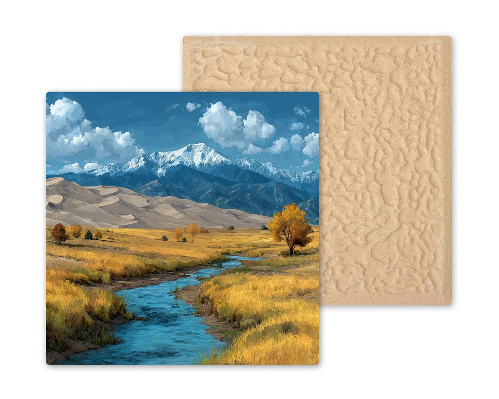 Great Sand Dunes Wall Art Ceramic Tile Colorado Gift National Park Decor Rocky Mountain Nature Art Place Identity Sand Art
