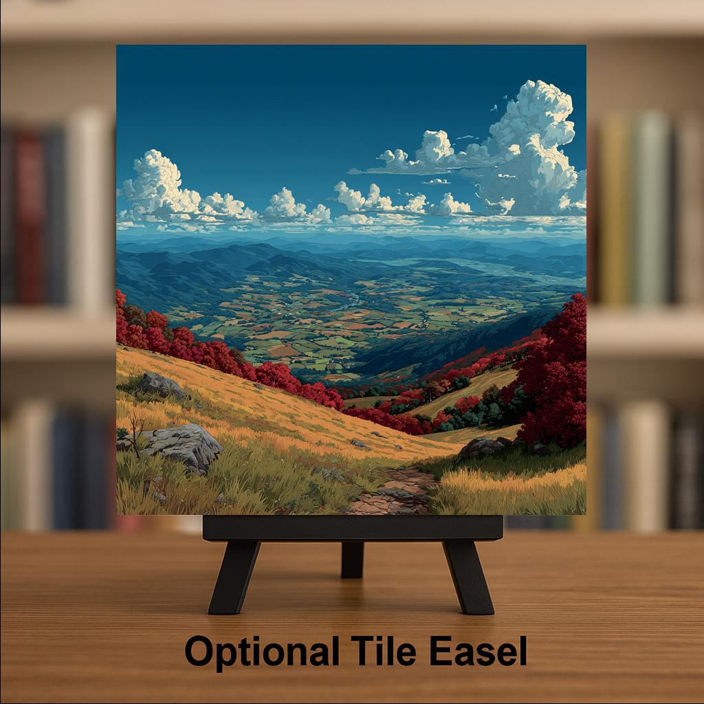 Shenandoah Valley Wall Art Ceramic Tile Virginia Gift National Park Blue Ridge Decor Skyline Drive Nature Art Place Identity