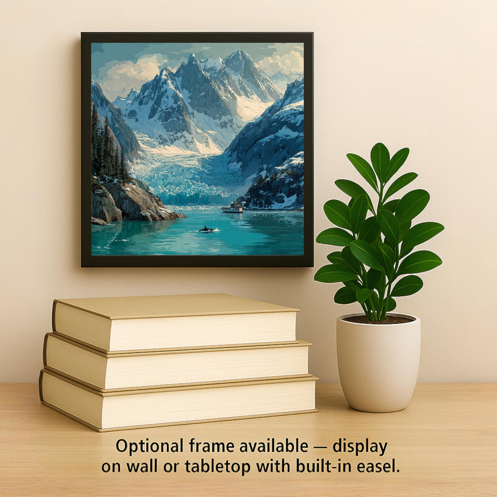 Kenai Fjords Wall Art Ceramic Tile Alaska Gift National Park Glacier Decor Tidewater Nature Art Place Identity Wildlife Gift