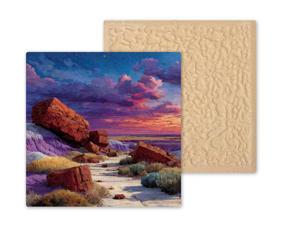 Petrified Forest Wall Art Ceramic Tile Arizona Gift National Park Painted Desert Decor Ancient Nature Art Place Identity Gift