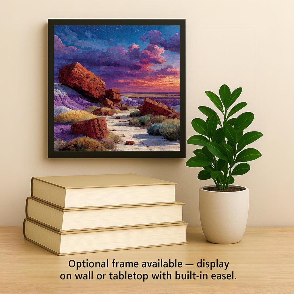 Petrified Forest Wall Art Ceramic Tile Arizona Gift National Park Painted Desert Decor Ancient Nature Art Place Identity Gift
