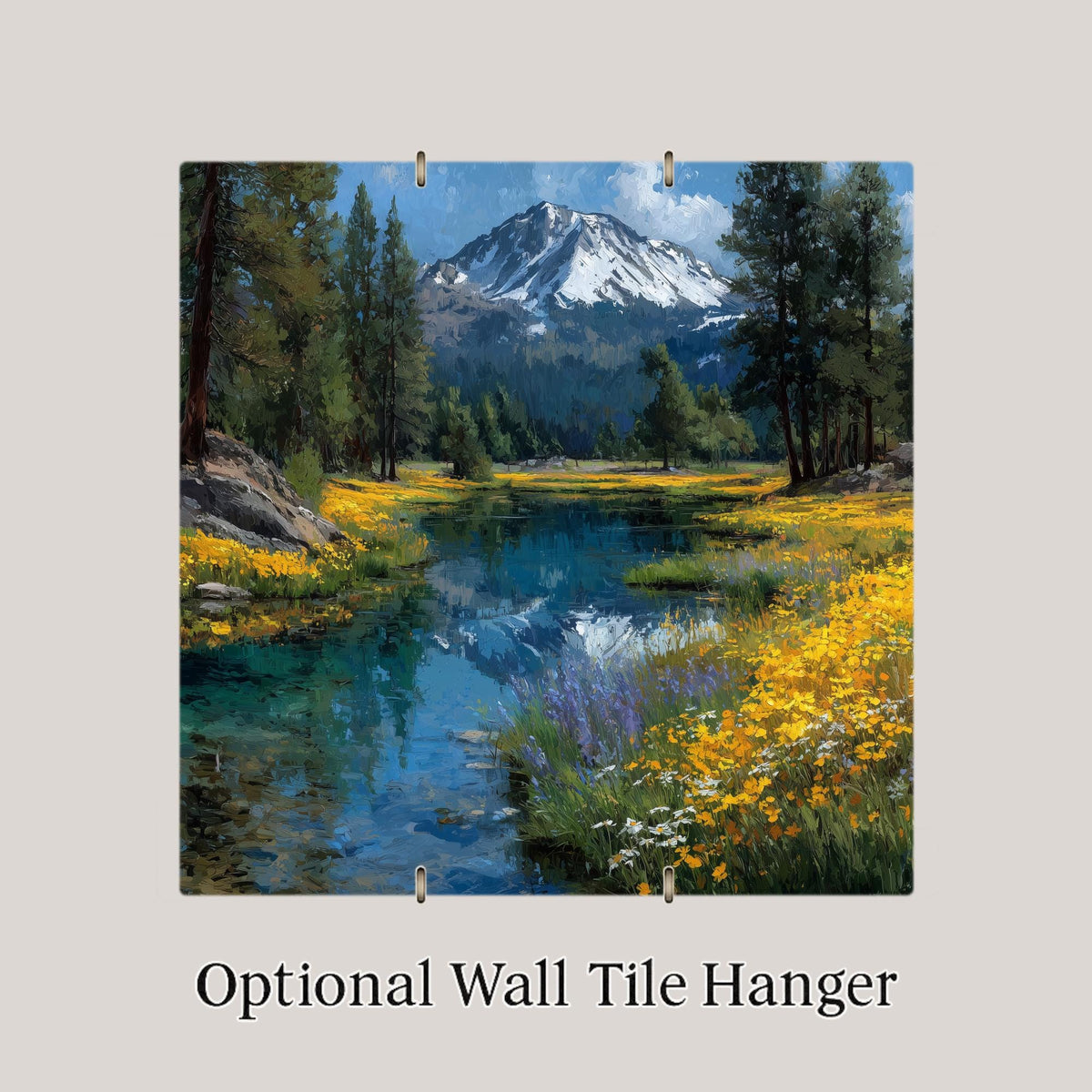 Lassen Volcanic National Park Wall Art Ceramic Tile California Gift Volcano Decor Geothermal Nature Art Place Identity Gift