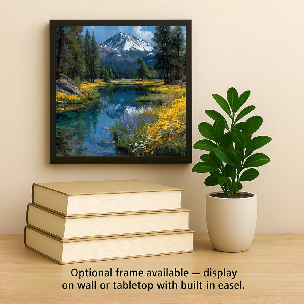Lassen Volcanic National Park Wall Art Ceramic Tile California Gift Volcano Decor Geothermal Nature Art Place Identity Gift