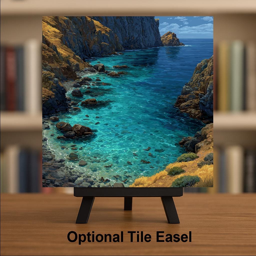 Channel Islands Wall Art Ceramic Tile California Gift National Park Coastal Decor Island Wilderness Nature Art Place Identity