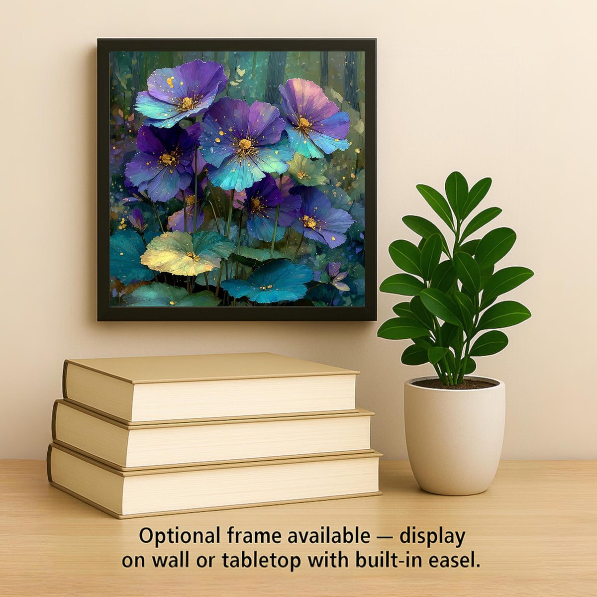 Violet Wall Art Ceramic Tile State Flower Gift Illinois Decor New Jersey Art Place Identity Botanical Nature Gift