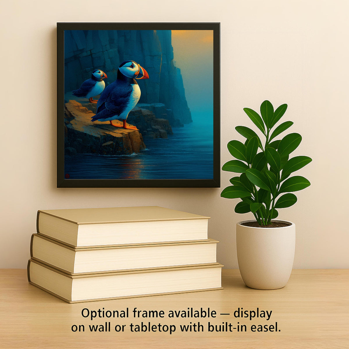 Puffin Wall Art Ceramic Tile Iceland Gift Travel Decor Coastal Bird Art Place Identity Nature Gift Birdwatcher Art