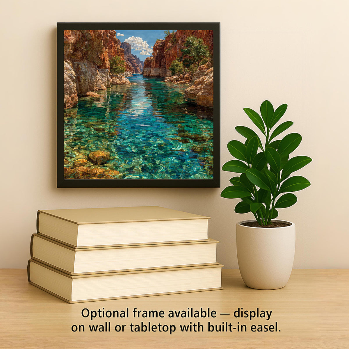 Lake Powell Wall Art Ceramic Tile Stained Glass Style Utah Arizona Gift Canyon Lake Decor Place Identity