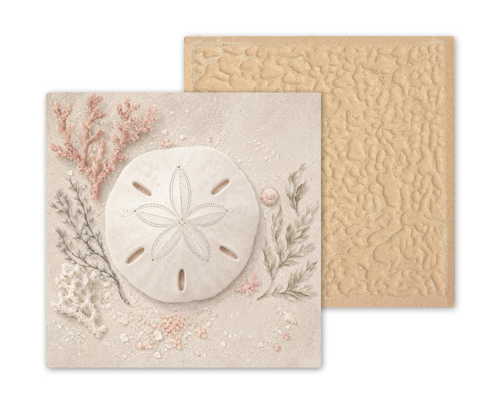 Sand Dollar Ceramic Art Tile: Coastal Wall Decor Beach House Accent Seaside Home Decor Wall Art