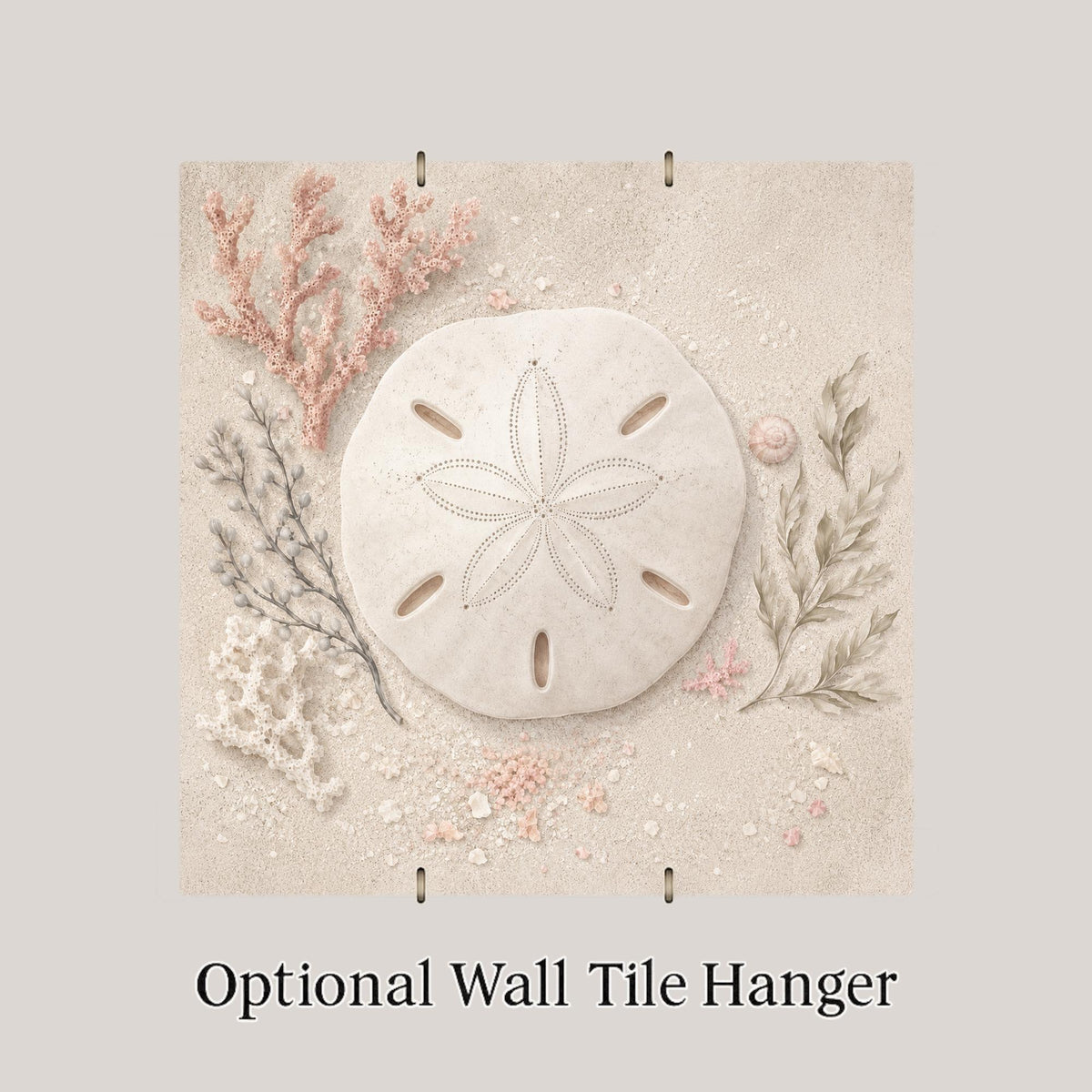 Sand Dollar Ceramic Art Tile: Coastal Wall Decor Beach House Accent Seaside Home Decor Wall Art