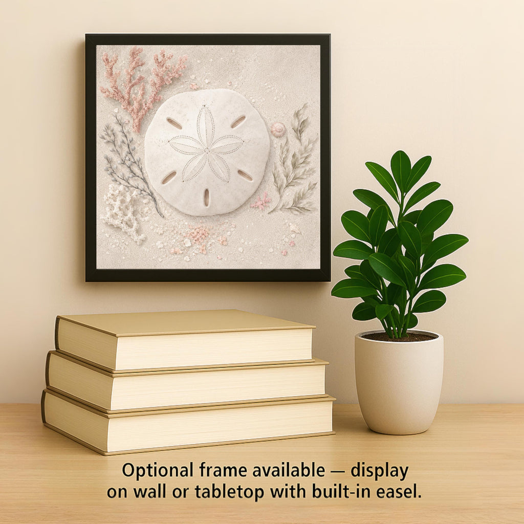 Sand Dollar Ceramic Art Tile: Coastal Wall Decor Beach House Accent Seaside Home Decor Wall Art
