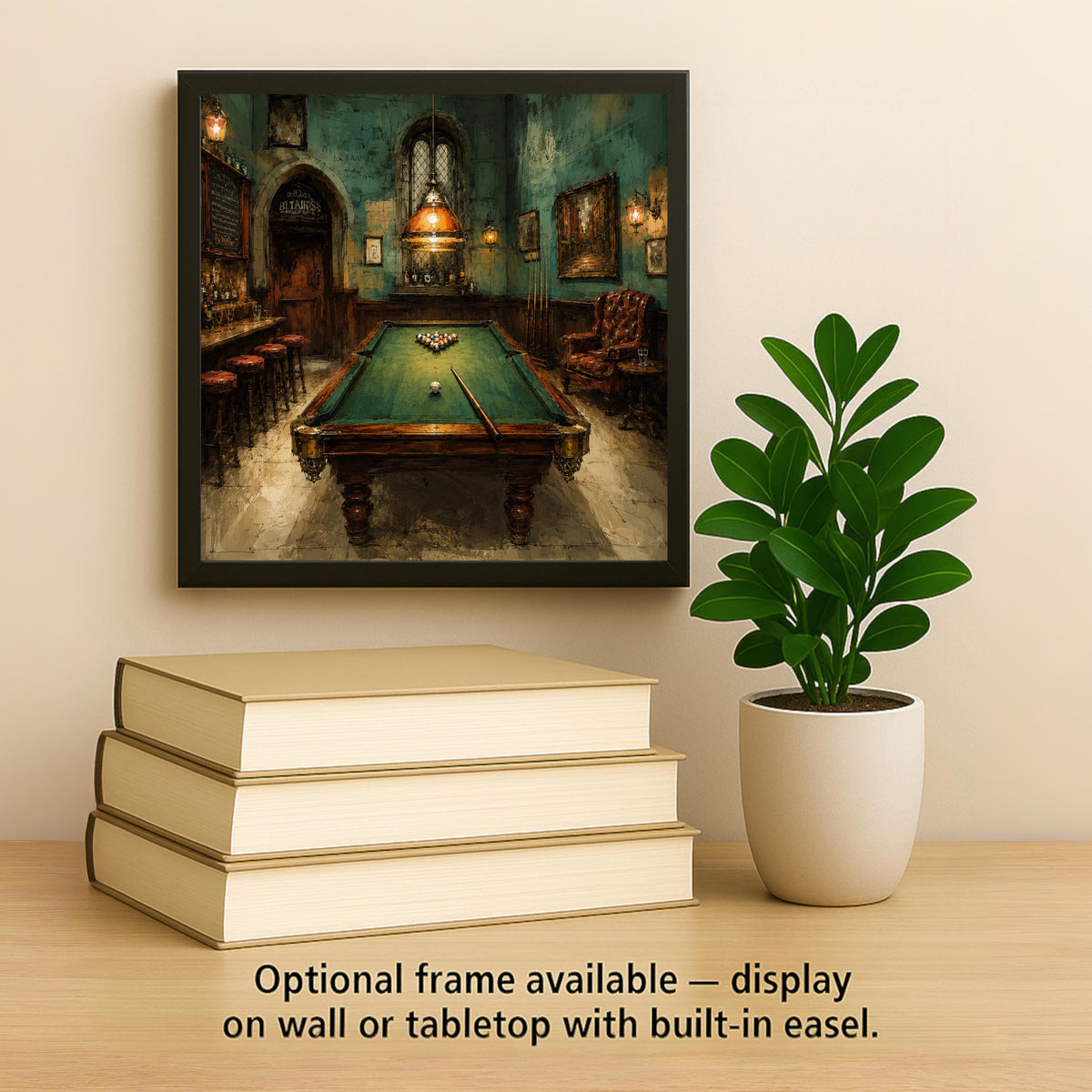 Pool Table Ceramic Art Tile: Billiards Wall Decor Man Cave Game Room Home Decor Wall Art