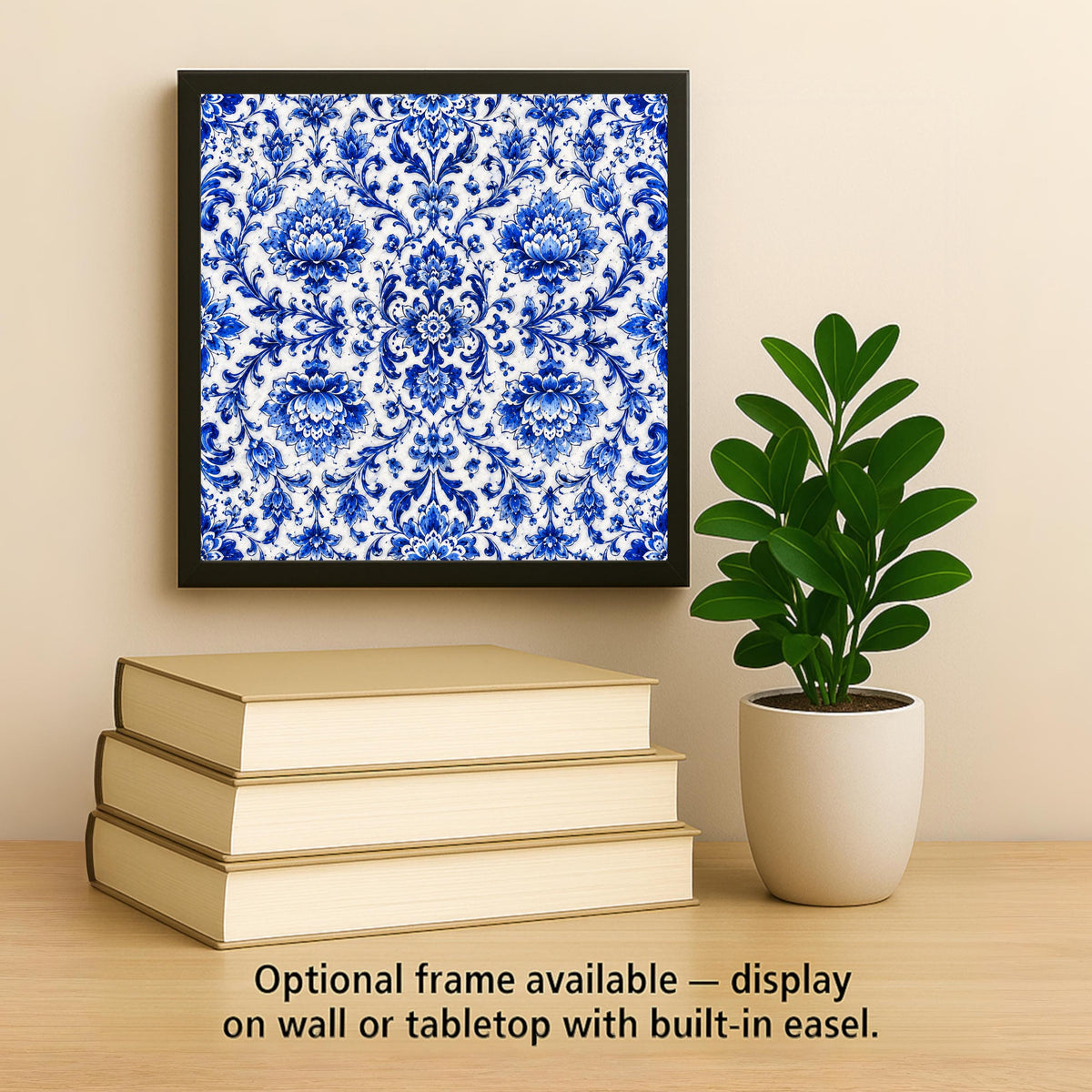 Blue and White Floral Ceramic Tile | Sicilian Azulejo Majolica | Mediterranean Kitchen Wall Art | Patterned Accent Tile