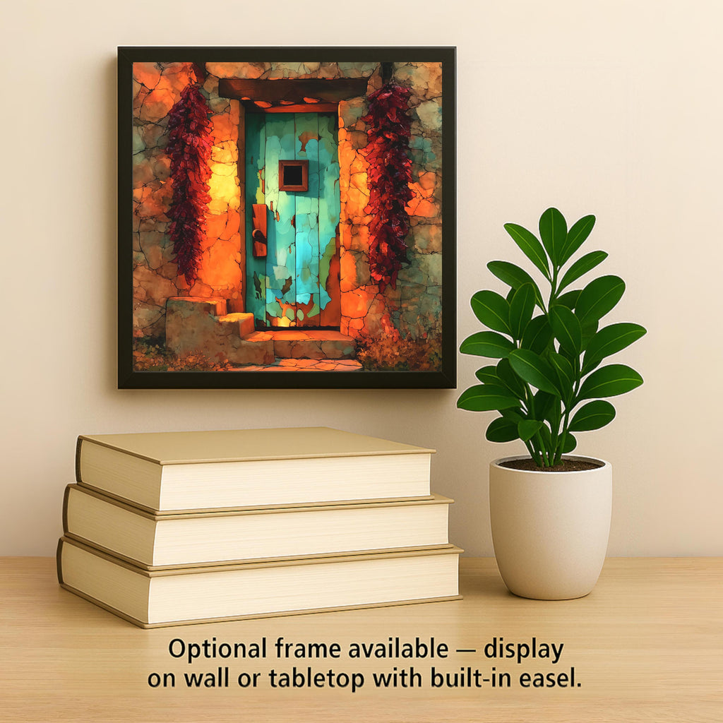 Chile Ristra Wall Art Ceramic Tile Stained Glass Style Adobe Doorway Southwest Kitchen Decor New Mexico Santa Fe Art