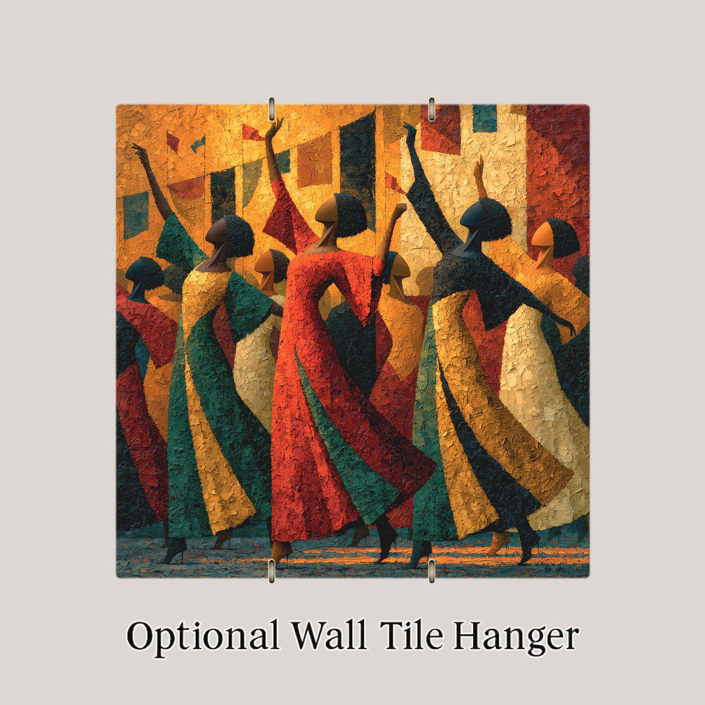 Juneteenth Wall Art Ceramic Tile Freedom Day Celebration African American History Decor Black Culture Painterly Art