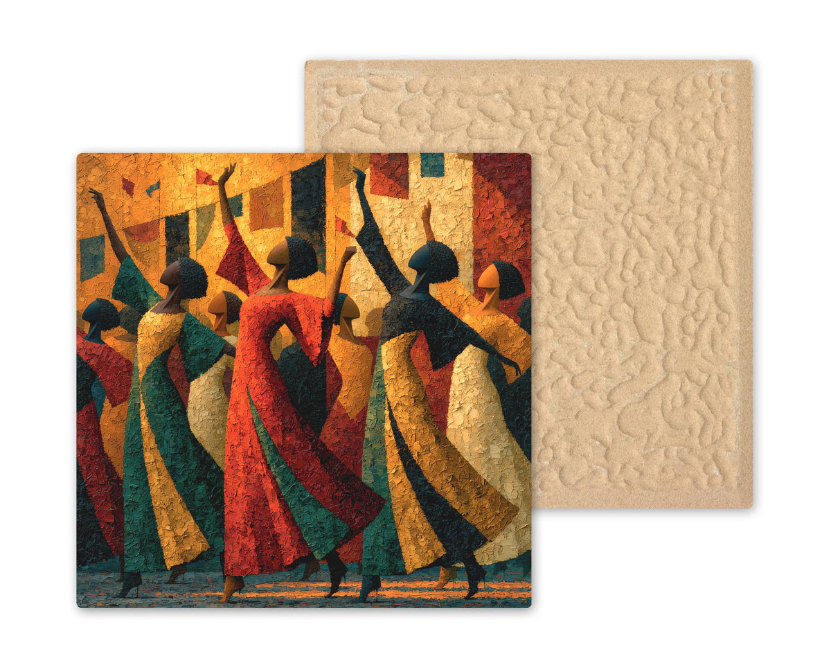 Juneteenth Wall Art Ceramic Tile Freedom Day Celebration African American History Decor Black Culture Painterly Art