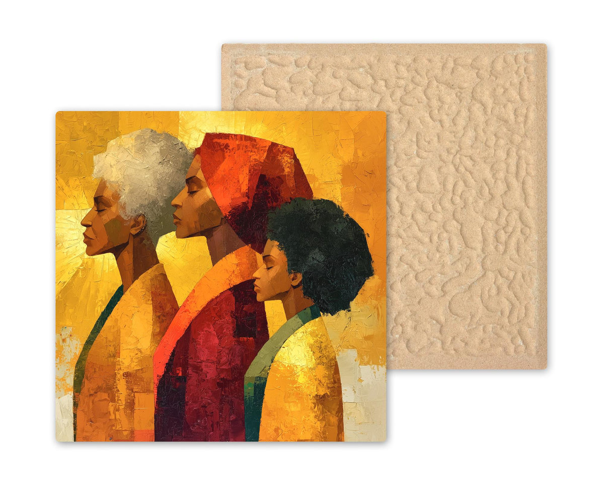 Black History Month Wall Art Ceramic Tile African American Heritage Decor Generations Portrait Painterly Culture Art