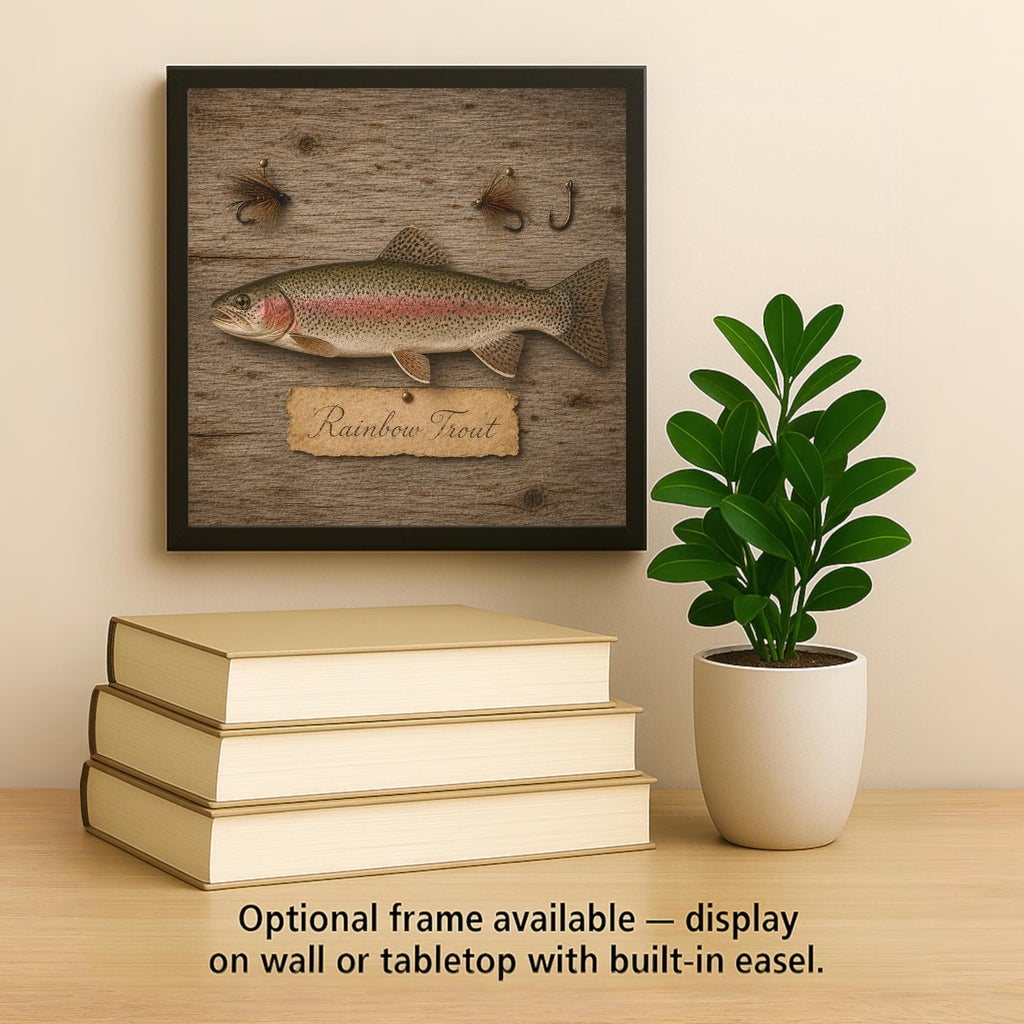 Rainbow Trout Ceramic Tile Wall Art Pacific Northwest Art Fly Fishing Cabin Decor Vintage Fish Art River Lake House Decor